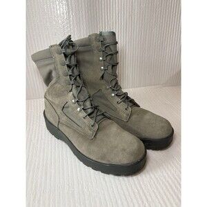 WELLCO Mens Sage Green Air Force Vibram Lace Up Combat Boots Sz 11.5 Regular